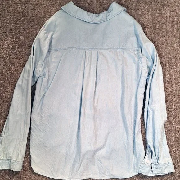 cloth & stone Light Blue Button-Down Shirt - Picture 4 of 4